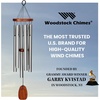 image:imageWoodstock Chimes of Comfort 24 Memorial Wind Chimes for Outdoor amp Garden Tuned to Amazing Grace Sympathy Gift Silver Aluminum Tubes Teak Wood Finish WCOC