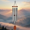 image:imageWoodstock Chimes of Comfort 24 Memorial Wind Chimes for Outdoor amp Garden Tuned to Amazing Grace Sympathy Gift Silver Aluminum Tubes Teak Wood Finish WCOC