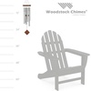 image:imageWoodstock Wind Chime for Outside Garden and Patio Decor 27 Silver Aluminium and Teakwood Wind Chimes Elegant Chime for Yard and Outdoor Gift