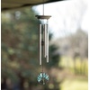 image:imageWoodstock Wind Chimes 15 Serenity Tree Turquoise Wind Chime Gray Ash Wood Silver Aluminum Tubes Windchime for Outside Garden Decor Outdoor Patio and Front Porch