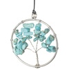 image:imageWoodstock Wind Chimes 15 Serenity Tree Turquoise Wind Chime Gray Ash Wood Silver Aluminum Tubes Windchime for Outside Garden Decor Outdoor Patio and Front Porch