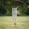 image:imageWoodstock Wind Chimes 26 Butterfly Garden Chime StainedGlass Acrylic Wind Catcher Chimes Silver Aluminum Tubes Windchime for Outside Garden Decor Outdoor Patio and Front Porch