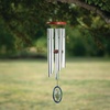 image:imageWoodstock Wind Chimes 26 Lily Botanical Chime Flower StainedGlass Acrylic Wind Catcher Chimes Silver Aluminum Tubes Windchime for Outside Garden Decor Outdoor Patio and Front Porch