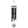 image:imageWoodstock Wind Chimes 26 Nouveau Wind Chime StainedGlass Acrylic Wind Catcher Chimes Black Aluminum Tubes Art Deco Collection Windchime for Outside Garden Decor Outdoor Patio and Front Porch