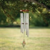 image:imageWoodstock Wind Chimes 26 Tulip Botanical Chime Flower StainedGlass Acrylic Wind Catcher Chimes Silver Aluminum Tubes Windchime for Outside Garden Decor Outdoor Patio and Front Porch