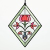 image:imageWoodstock Wind Chimes 26 Tulip Botanical Chime Flower StainedGlass Acrylic Wind Catcher Chimes Silver Aluminum Tubes Windchime for Outside Garden Decor Outdoor Patio and Front Porch
