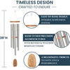 image:imageWoodstock Wind Chimes 39 Reflections Amazing Grace Large Windchime Cherry Finish Ash Wood 5 Silver Aluminum Tubes Wind Chime Inspirational Windchime Tuned to Amazing Grace Hymn