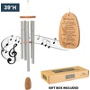 image:imageWoodstock Wind Chimes 39 Reflections Amazing Grace Large Windchime Cherry Finish Ash Wood 5 Silver Aluminum Tubes Wind Chime Inspirational Windchime Tuned to Amazing Grace Hymn
