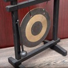 image:imageWoodstock Wind Chimes Desk Gong Brass HandHammered Bronze Medium 12  Inch Tall for Meditation Yoga Classrooms Offices Great for Awareness RelaxationBlackBronze