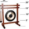 image:imageWoodstock Wind Chimes Desk Gong Brass HandHammered Bronze Medium 12  Inch Tall for Meditation Yoga Classrooms Offices Great for Awareness RelaxationTeak