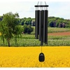 image:imageWoodstock Wind Chimes Garden Decor for Outside Outdoor Patio Decor 56 Inspirational and Memorial Sympathy Wind Chime Porch Decor Gregorian Wind Chime Baritone Deep Toned Sound Silver Wind ChimesGBSAlto Black