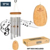 image:imageWoodstock Wind Chimes Garden Decor for Outside Outdoor Patio Decor 56 Inspirational and Memorial Sympathy Wind Chime Porch Decor Gregorian Wind Chime Baritone Deep Toned Sound Silver Wind ChimesGBSSilver