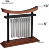 image:imageWoodstock Wind Chimes Tranquility Table Chime Silver Aluminum Solid Rods Small 9  Inch Tall Bell Percussion Instrument for Meditation Yoga Classrooms Offices Great for Awareness RelaxationTTC