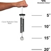 image:imageWoodstock Wind Chimes for Outside Garden Decor Outdoor Decor for Your Patio and Porch 16 Woodstock Crystal Meditation Black Wind Chimes Gifts CCMK