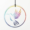 image:imageWoodstock Wind Chimes for Outside Outdoor Decor Garden and Patio Decor Habitats Chime 22 Glass Dragonfly Wind Chime HCGLDHummingbird