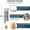 image:imageWoodstock Wind Chimes for Outside Outdoor Decor Memorial and Sympathy Chime Garden Patio and Front Porch Decor 25 Amazing Grace Wind Chime Silver WRAZ