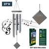 image:imageWoodstock Wind Chimes of Pluto Wind Chimes for Outside 27 Grey Small Light Sound Wind Chime Dcor for Outdoor Garden Patio Porch Encore Collection