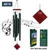 image:imageWoodstock Wind Chimes of the Eclipse Chimes for Outside 40 Bronze Large Deep Tone Chime Dcor for Outdoor Garden Patio Porch Encore CollectionEvergreen