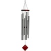 image:imageWoodstock Wind Chimes of the Eclipse Chimes for Outside 40 Bronze Large Deep Tone Chime Dcor for Outdoor Garden Patio Porch Encore CollectionSilver