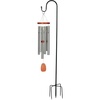 image:imageWoodstock Chimes Amazing Grace Chime Medium 24 Silver Wind Chime and 60 Shepherds Hook Windchime Hanger Metal Stake for Outside Patio Garden Yard Lawn Porch Dcor