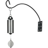 image:imageWoodstock Chimes Heroic Wind Bell amp Outdoor Hanging Bracket 24 Grey Antique Silver Wind Chime with Black Iron Wall Mount Deep Tone Windbell amp Durable Hanger for Porch Patio or Garden
