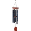 image:imageWoodstock Chimes Marble Wind Chime 24 Satin Green with Gold Vein Accent Outdoor Memorial Gift Wind Chimes for Backyard Porch Garden Patio Decor WDCGGSatin Blue