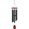 image:imageWoodstock Chimes Marble Wind Chime 24 Satin Green with Gold Vein Accent Outdoor Memorial Gift Wind Chimes for Backyard Porch Garden Patio Decor WDCGGSatin Green