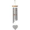 image:imageWoodstock Chimes Signature Collection Chimes of Remembrance 26 Forever Heart Dog Silver Wind Chimes for Outdoor Patio Home or Garden Dcor RMFHD26 Forever Heart Dog