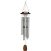 image:imageWoodstock Chimes Signature Collection Moonlight Solar Chime 29 Silver Decor Designs  Solar Chimes Wind Chimes for Outdoor Patio Home or Garden Dcor MoonsSilver