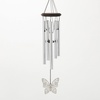 image:imageWoodstock Chimes Signature Collection Woodstock Habitats Chime 21 Silver Wind Chimes for Outdoor Patio Home or Garden Decor HCMHButterfly