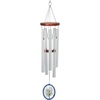 image:imageWoodstock Wind Chimes 26 Lily Botanical Chime Flower StainedGlass Acrylic Wind Catcher Chimes Silver Aluminum Tubes Windchime for Outside Garden Decor Outdoor Patio and Front Porch