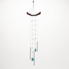 image:imageWoodstock Wind Chimes 29 Chi Energy Turquoise Chime Teak Finish Ash Wood Silver Aluminum Tube Signature Collection Windchimes for Outdoor Patio Home or Garden Dcor CETS