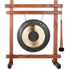 image:imageWoodstock Wind Chimes Desk Gong Brass HandHammered Bronze Medium 12  Inch Tall for Meditation Yoga Classrooms Offices Great for Awareness RelaxationTeak