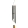 image:imageWoodstock Wind Chimes Garden Decor for Outside Outdoor Patio Decor 56 Inspirational and Memorial Sympathy Wind Chime Porch Decor Gregorian Wind Chime Baritone Deep Toned Sound Silver Wind ChimesGBSGregorian  Baritone