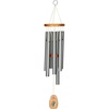 image:imageWoodstock Wind Chimes for Outside Garden Decor Outdoor Decor for Your Patio and Front Porch 27 Silver Wind Chime Over the Rainbow Chime Over