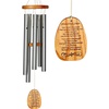 image:imageWoodstock Wind Chimes for Outside Outdoor Decor Memorial and Sympathy Chime Garden Patio and Front Porch Decor 25 Amazing Grace Wind Chime Silver WRAZ