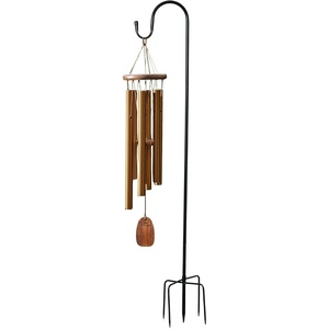 image:imageWoodstock Chimes Amazing Grace Chime Medium 24 Bronze Wind Chime and 60 Shepherds Hook Windchime Hanger Metal Stake for Outside Patio Garden Yard Lawn Porch Dcor