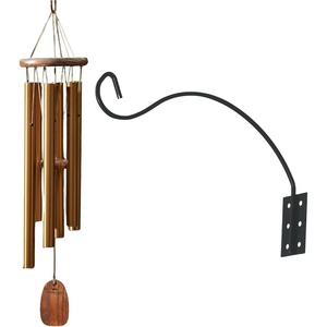 image:imageWoodstock Chimes Amazing Grace Wind Chime with Outdoor Wall Bracket 24 Bronze Chime amp Black Iron Hanger Garden Patio Porch Memorial Gift Set for Loved Ones