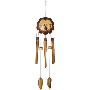 image:imageWoodstock Chimes Asli Arts Collection Coco Pig Bamboo Chime 22 Bamboo Wind Chimes for Outdoor Patio Home or Garden Dcor CPIGLion