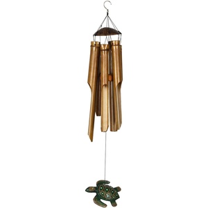image:imageWoodstock Chimes CBEA The Original Guaranteed Musically Tuned Chime Asli Arts Collection Medium Half Coconut Bamboo  BearSea Turtle