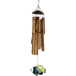 image:imageWoodstock Chimes CBEA The Original Guaranteed Musically Tuned Chime Asli Arts Collection Medium Half Coconut Bamboo  BearTropical Fish