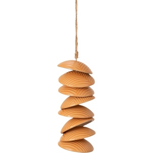 image:imageWoodstock Chimes Ceramic Disc Chime 26 Apricot Wind Chime for Outside Ceramic Shell Design Chimes for Garden Porch Patio Decor Unique Gift CCAPApricot