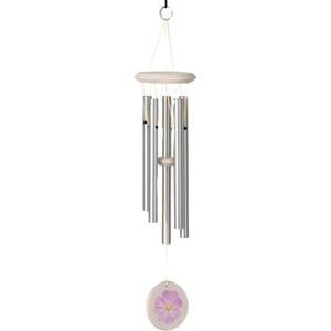 image:imageWoodstock Chimes Flower Wind Chime 22 Outdoor Memorial Gift Wind Chimes for Backyard Porch Garden Patio Dcor Zen Light SoundPink