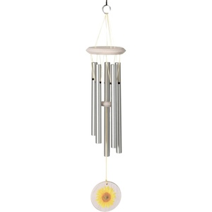 image:imageWoodstock Chimes Flower Wind Chime 22 Outdoor Memorial Gift Wind Chimes for Backyard Porch Garden Patio Dcor Zen Light SoundWhite Yellow