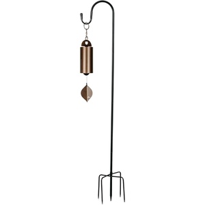 image:imageWoodstock Chimes Heroic Wind Bell amp 60 Outdoor Shepherds Hook Copper Wind Chime with Tall Black Metal Garden Stake Deep Tone Windbell amp Durable Ground Hanger for Yard Lawn or Patio