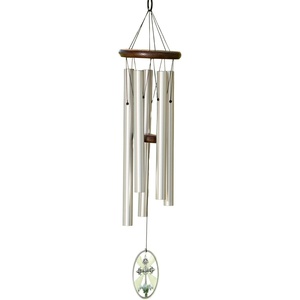 image:imageWoodstock Chimes Memorial Wind Chime 25 Lily and Cross Outdoor Gift Wind Chimes for Backyard Porch Garden Patio Decor or Sympathy Gift for Loss of Loved One MCLC
