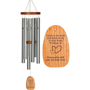 image:imageWoodstock Chimes Personalized Amazing Grace Wind Chime for Outside 24 Medium Silver Outdoor Garden Decor Memorial Gift for Loss Loved Ones PAGMS30