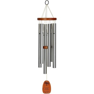 image:imageWoodstock Chimes Personalized Tree of Life Amazing Grace Wind Chime for Outside 24 Medium Silver Outdoor Garden Decor Memorial Gift for Loss Loved Ones