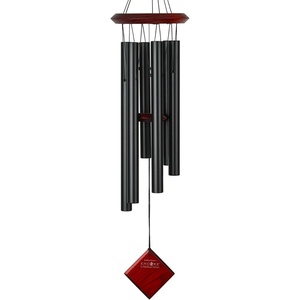 image:imageWoodstock Chimes Pluto Wind Chime for Outside 27 Bronze Small Light Airy Sound for Outdoor Garden Patio Porch Decor Encore Collection DCB27Black