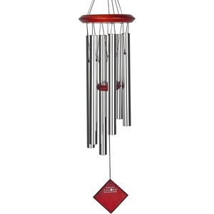 image:imageWoodstock Chimes Pluto Wind Chime for Outside 27 Bronze Small Light Airy Sound for Outdoor Garden Patio Porch Decor Encore Collection DCB27Chimes of Pluto  Silver